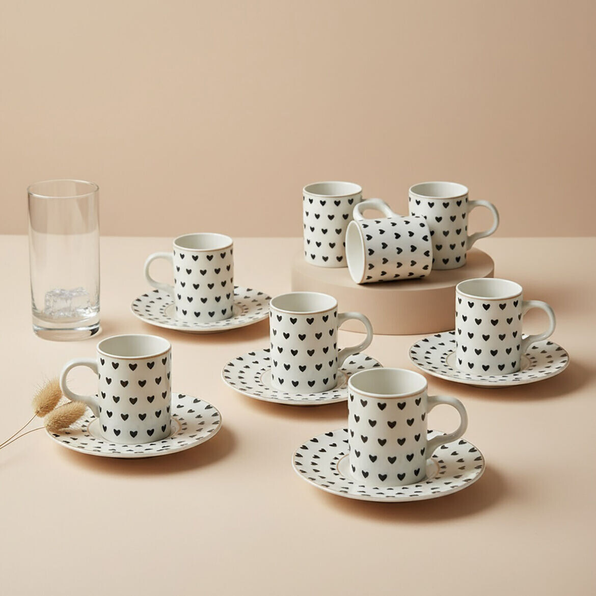 Camelia 12 Parça 6 Kişilik Kahve Fincan Takımı 6656