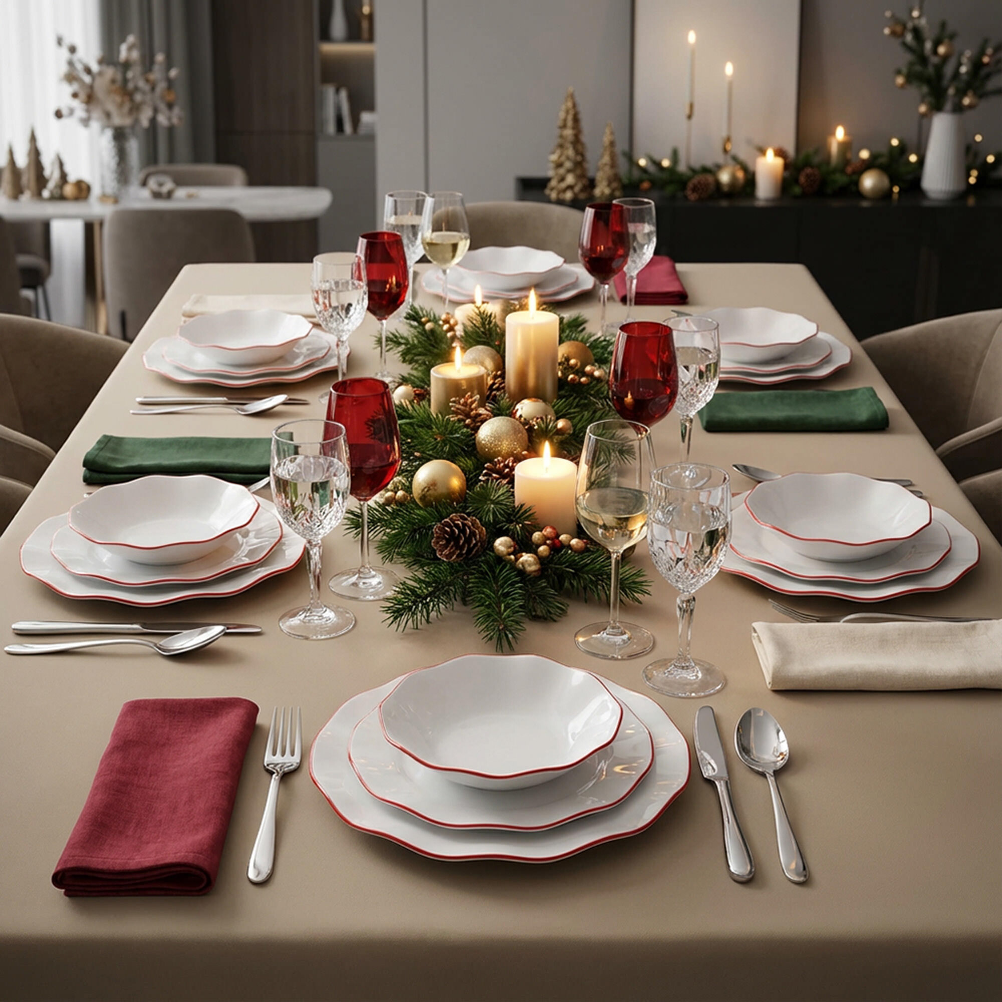 Red Glow 4 kişilik 12 Parça Yemek Takımı 30KMZ