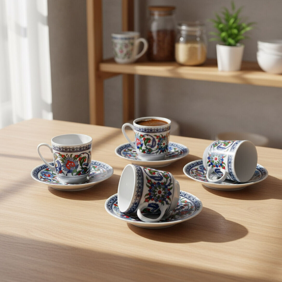 Gözde Double 4 Kişilik Kahve Fincan Takımı 60932