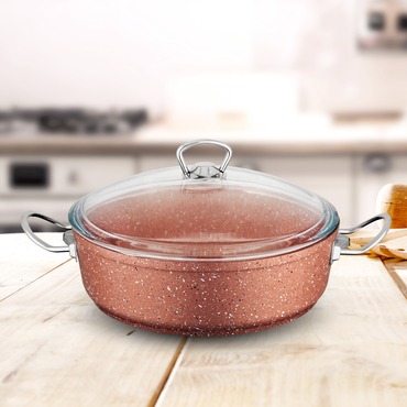 Ametis 30 Cm Granit Tencere - Tiramisu - GÜRAL ÇELİK