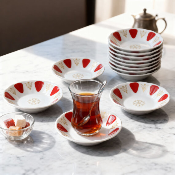 Acem 12 parça 10 cm Çay tabağı 90193 - 1