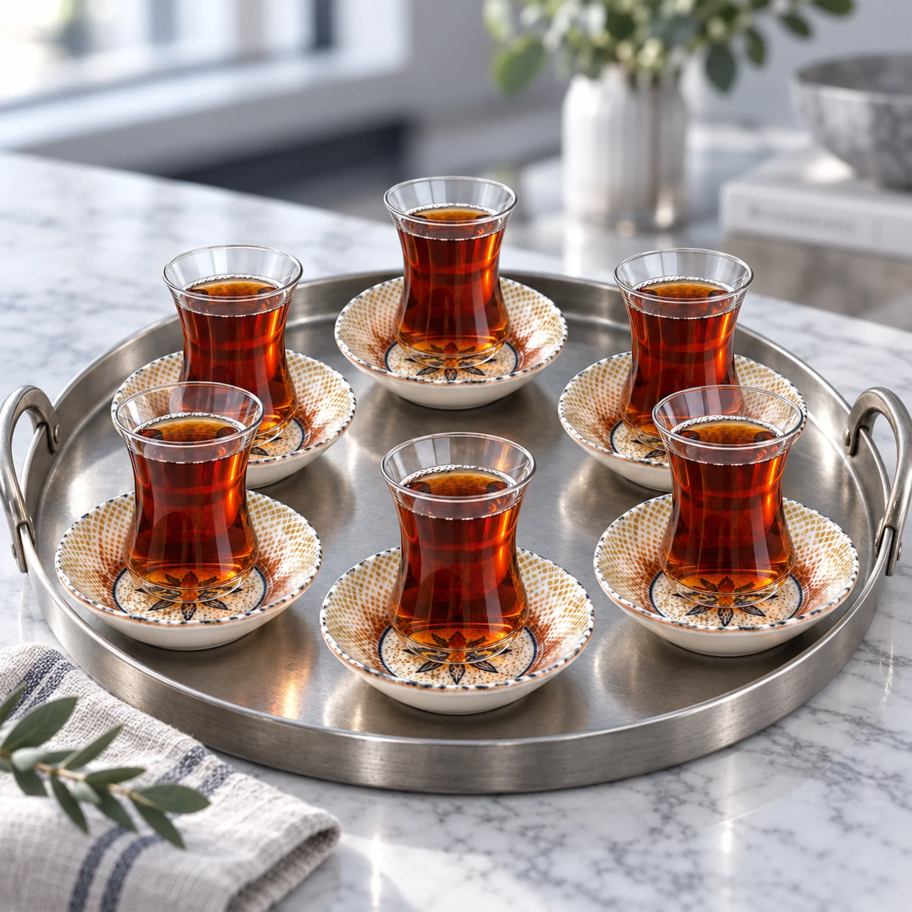 Güral Porselen Acem 6 Parça 10 cm Çay Tabağı - GÜRAL PORSELEN (1)