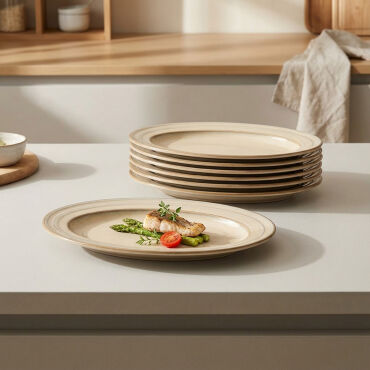 Güral 2 Adet 21 Cm Kayık Tabak Reaktif Agate Vr 969 - GÜRAL PORSELEN