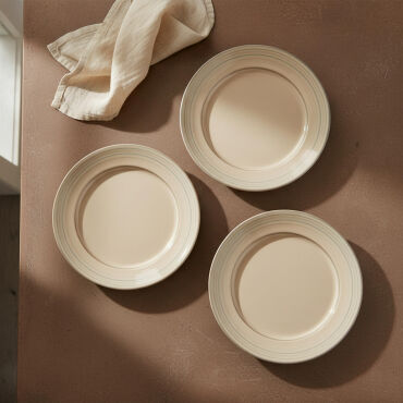 Güral 6 Adet 20 Cm Pasta Tabağı Reaktif Agate 969 - GÜRAL PORSELEN