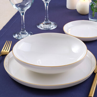 Bilbao 3 Parça Sıngle Yemek Takımı Gold - GÜRAL PORSELEN