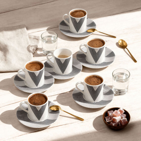 Camelia 12 Parça 6 Kişilik Kahve Fincan Takımı 6245 - 3