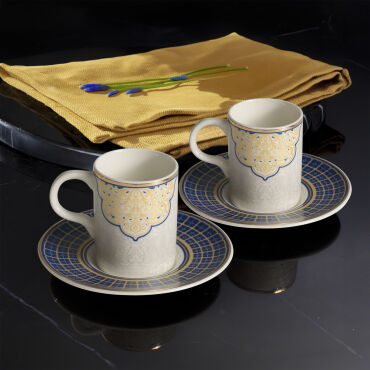 Camelia 12 Parça 6 Kişilik Kahve Fincan Takımı 6572 - GÜRAL PORSELEN