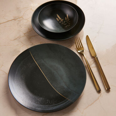 Camelia 26 Parça 6 Kişilik Yemek Takımı 6428 Altın Yaldız - GÜRAL PORSELEN