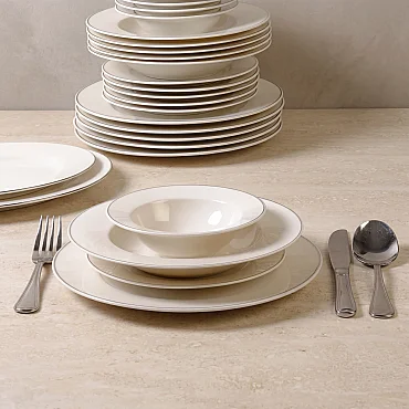 Harika 26 Parça 6 Kişilik Bone Yemek Takımı - 226 - GÜRAL PORSELEN (1)