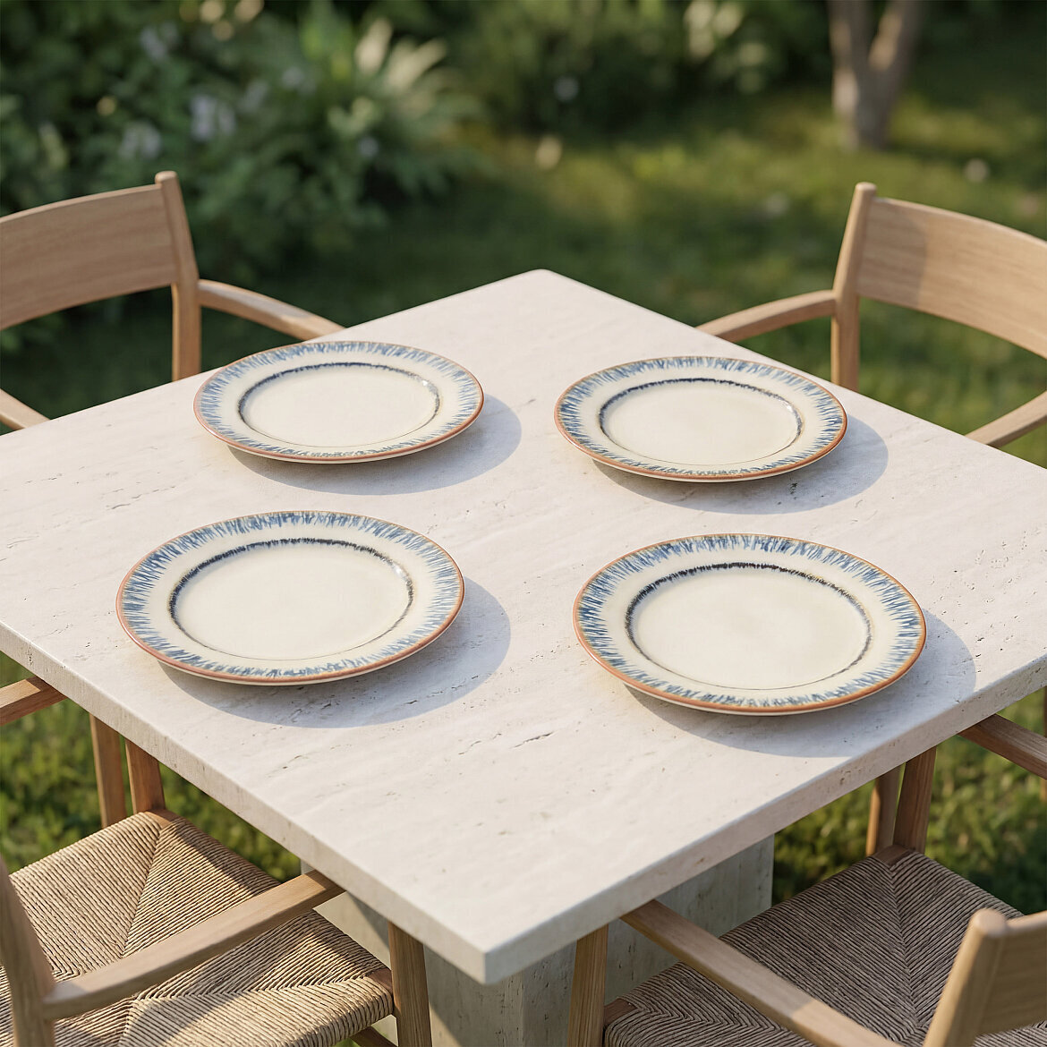 Delta Tide 4'lü Servis Tabağı 27 cm 64311 - GÜRAL PORSELEN (1)