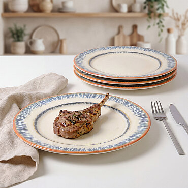 Delta Tide 4'lü Servis Tabağı 27 cm 64311 - GÜRAL PORSELEN