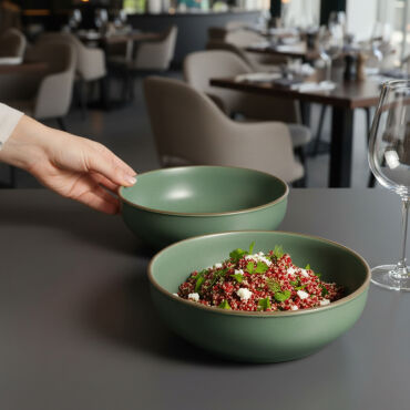 Ece 2 Adet 18 Cm Kase Seti Valeron Parlak Yeşil 26py - GÜRAL PORSELEN