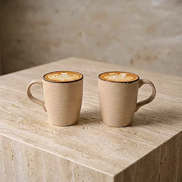 GBS BARISTA BAHIA ROLYEFLI MUG BARDAK 2'LI A COLOUR VC 26B - GÜRAL PORSELEN