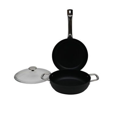 Güral Antoryum 3 Parça Granit Tencere Takımı Siyah - GÜRAL PORSELEN