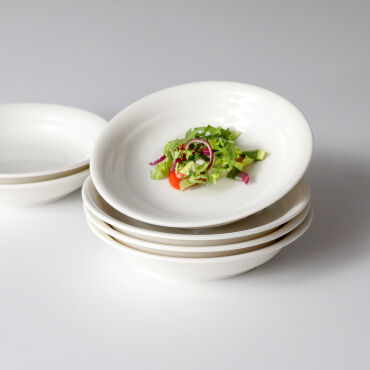 Güral Bone 19 Cm Çukur Yemek Tabağı Dekorsuz - GÜRAL PORSELEN