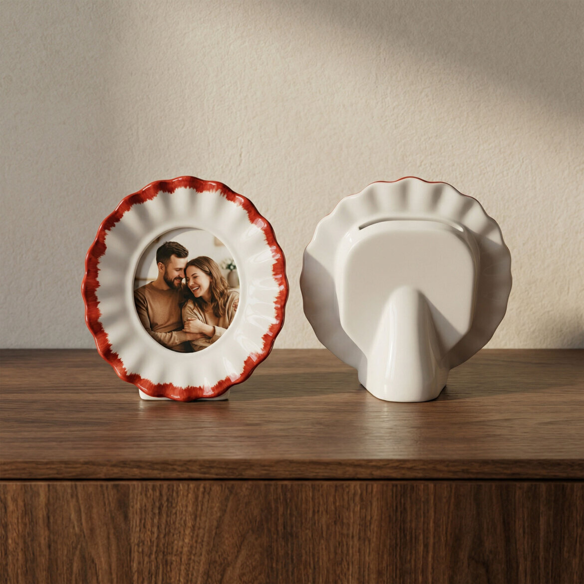 Güral Hediyelik Dekoratif Fotoğraf Çerçevesi 13 cm Bordo - GÜRAL PORSELEN (1)