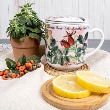 3 PARÇA SÜZGEÇLİ BİTKİ ÇAYI BARDAĞI - 624 - GÜRAL PORSELEN