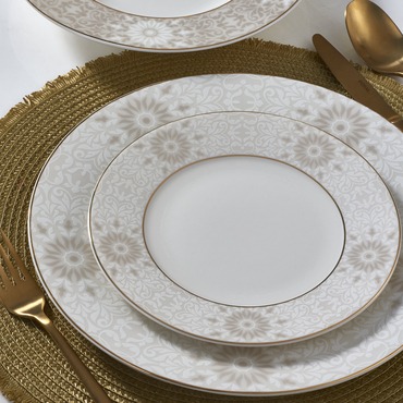 85 Parça Yuvarlak Bone Yemek Takımı - 6132 - GÜRAL PORSELEN