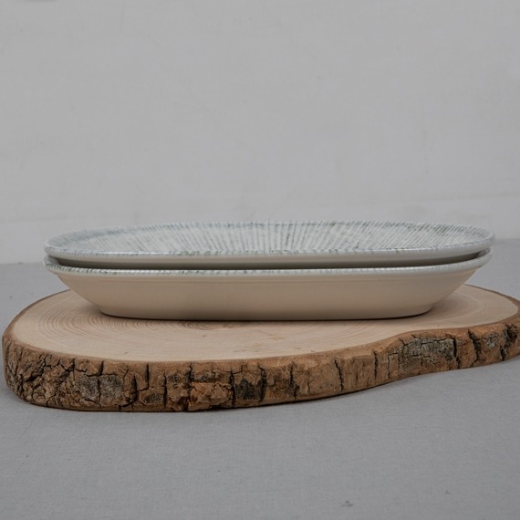Arnim 2 Parça 24 Cm Bone Kayık Tabak - 1