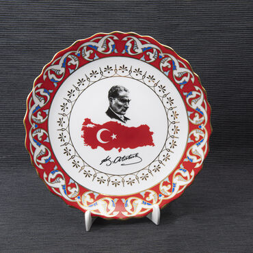 ATA EL DEKORU 25 CM DUVAR TABAĞI - 9231 - GÜRAL PORSELEN