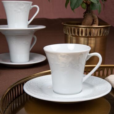 Bahar Dalı 4 Parça 2 Kişilik Kahve Fincan Takımı - GÜRAL PORSELEN