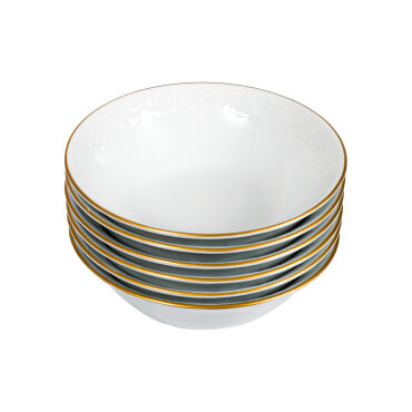 Bahar Dalı 6 Adet 14 cm Çorba Kasesi Mat Gold - GÜRAL PORSELEN