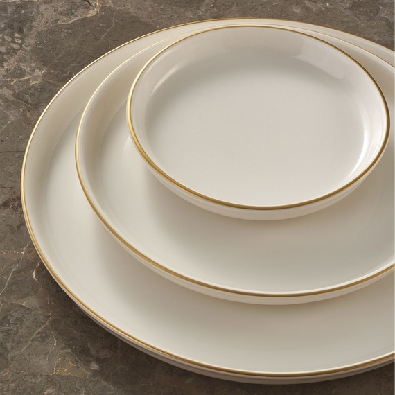 Bilbao 16 Parça 4 Kişilik Bone Yemek Takımı - Gold - 4