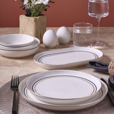 Bilbao 19 Parça 4 Kişilik Yemek Takımı 6611 - GÜRAL PORSELEN