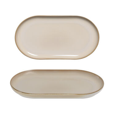 Bilbao 2 Adet 25x15 Cm Kayık Tabak Agate 969 - GÜRAL PORSELEN