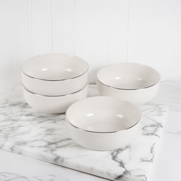 Bilbao 4 Parça 13 Cm Yeni Nesil Kase Gümüş Yaldız 220 - GÜRAL PORSELEN