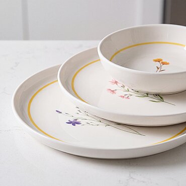 Bilbao Flower 18 Parça 6 Kişilik Yemek Takımı 29550 - GÜRAL PORSELEN (1)