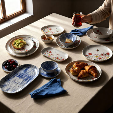 Bilbao Life 27 parça 6 Kişilik Kahvaltı Takımı 4256 - GÜRAL PORSELEN