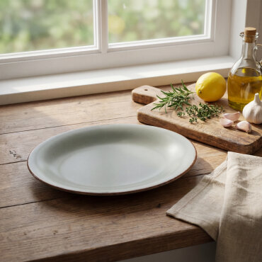 Paris 29 cm Kayık Tabak Güral Mat Yeşil 26y - GÜRAL PORSELEN