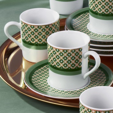 Camelia 12 Parça 6 Kişilik Bone Türk Kahvesi Fincan Takımı - 2351 - GÜRAL PORSELEN (1)