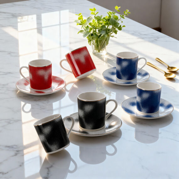 Camelia 12 Parça 6 Kişilik Kahve Fincan Takımı 62421 - 3