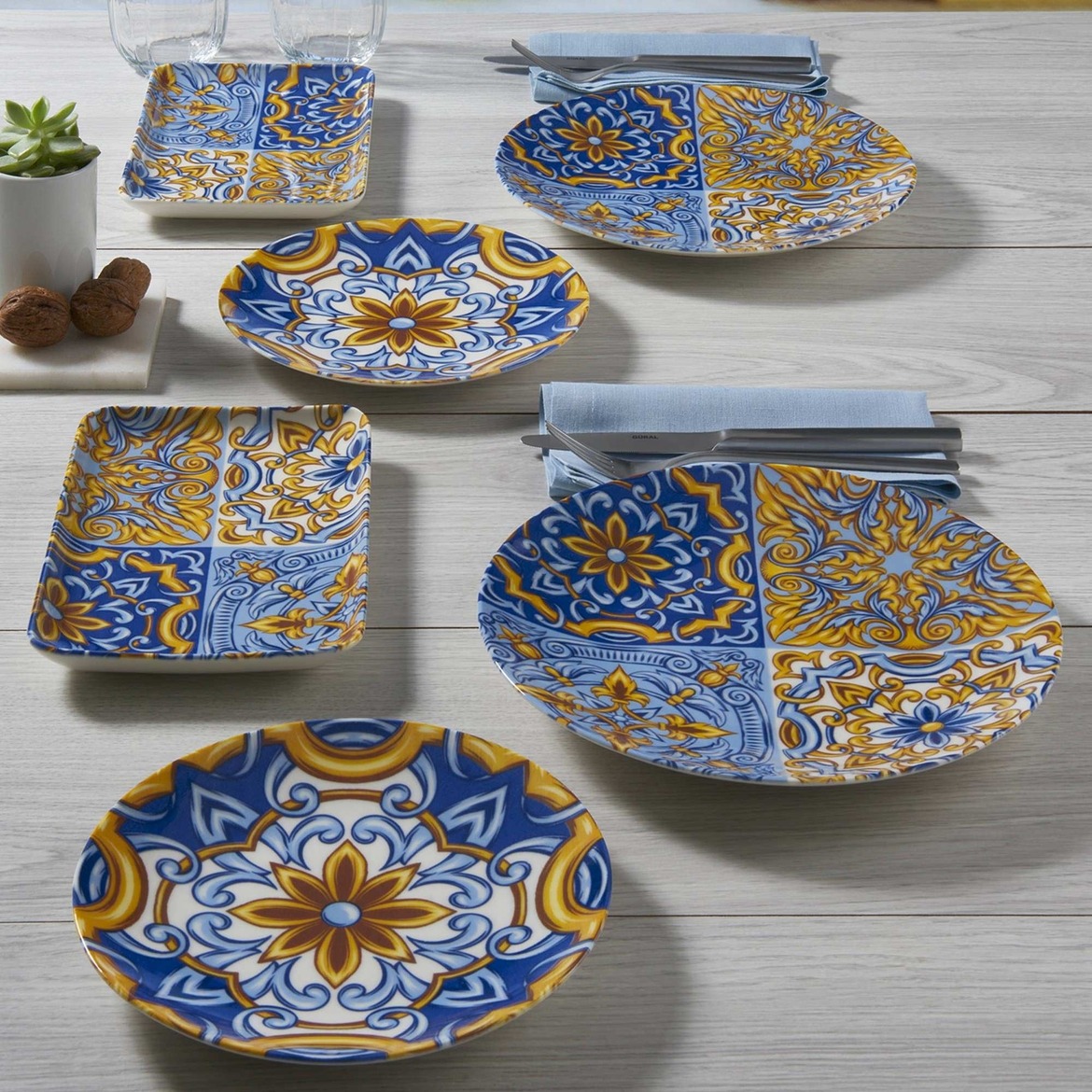 Camelia 18 Parça 6 Kişilik Bone Kahvaltı Takımı - 2188