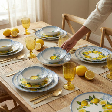 Camelia 24 Parça 6 Kişilik Yemek Takımı 41963 - GÜRAL PORSELEN