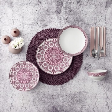 CAMELIA 24 PARÇA 6 KİŞİLİK YEMEK TAKIMI - GÜRAL PORSELEN