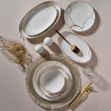 Camelia 54 Parça 12 Kişilik Yemek Takımı 6687 - GÜRAL PORSELEN