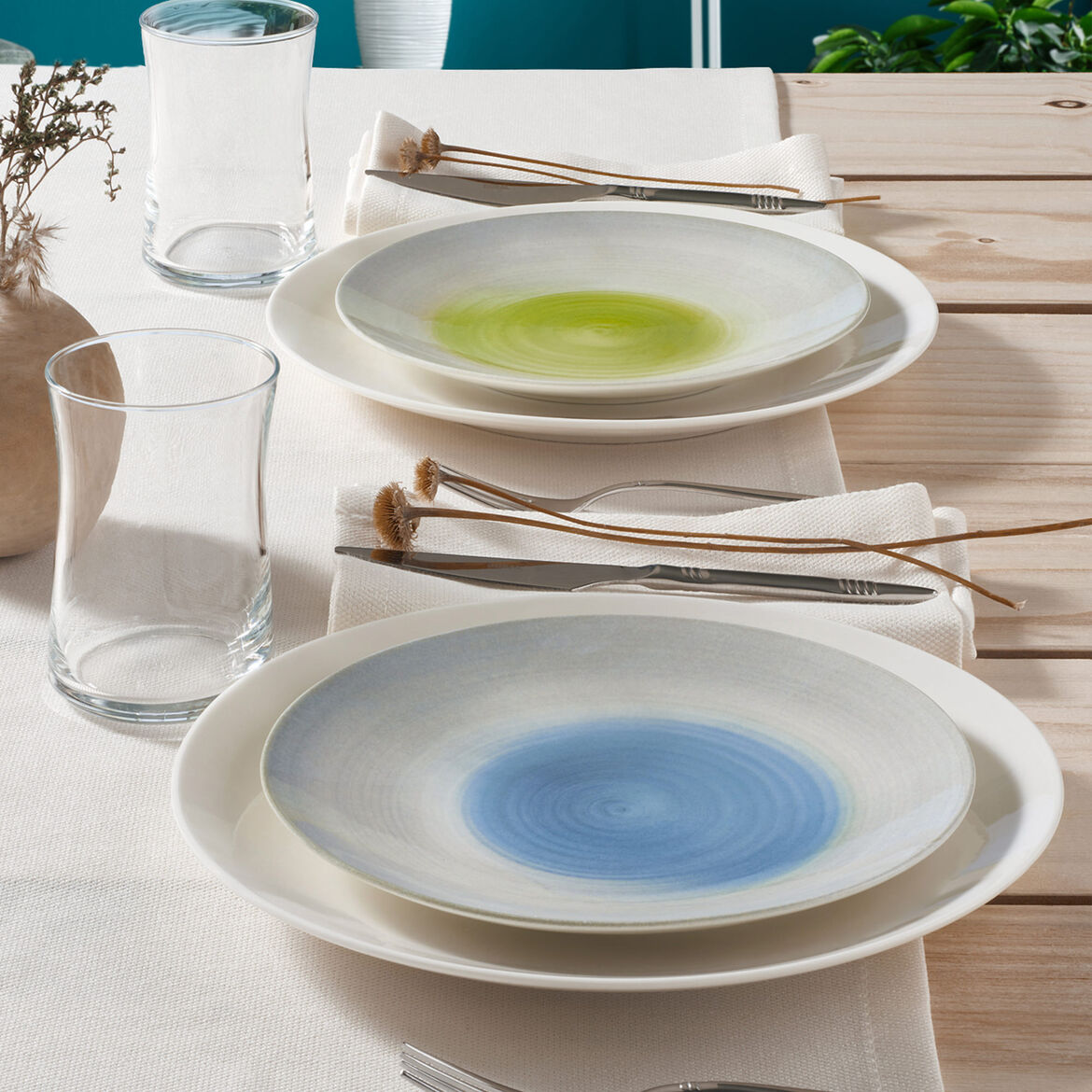 Camelia 6 Parça Bone Pasta Takımı - 22256