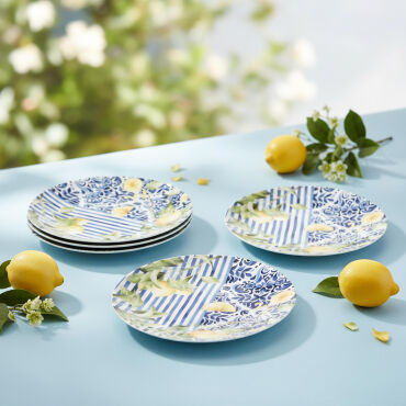 Camelia Lemon 6 Parça 20 cm Pasta Takımı 55742 - GÜRAL PORSELEN