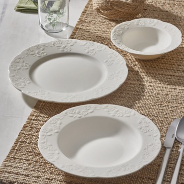 Carmina 24 Parça 6 Kişilik Bone Yemek Takımı - GÜRAL PORSELEN (1)