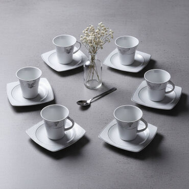 Caroline 12 Parça Kahve Fincan Takımı 66001 - GÜRAL PORSELEN