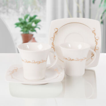 Caroline 6 Kişilik Kahve Takımı 6599 - GÜRAL PORSELEN