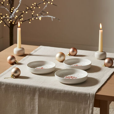 Diyar 3 Parça Bone Çerezlik - Kartanesi - GÜRAL PORSELEN