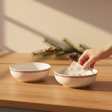 Ece 2'li Red Glow 14 cm Kase 6830 - GÜRAL PORSELEN