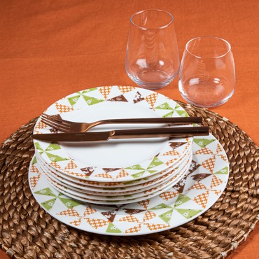 Eda 7 Parça Bone Pasta Takımı 6122 - GÜRAL PORSELEN (1)