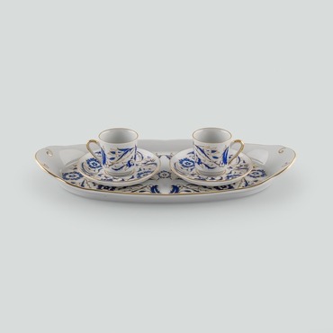 El Dekoru Gözde 5 Parça 2 Kişilik Türk Kahvesi Takımı - GÜRAL PORSELEN