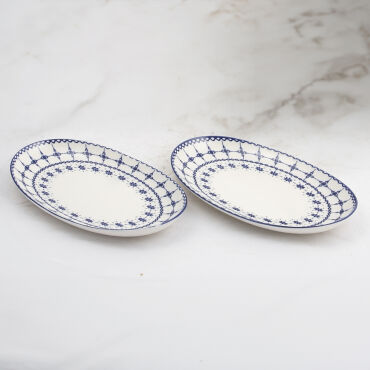 Elips 2 Parça 25 Cm Bone Kayık Tabak - 1614 - GÜRAL PORSELEN
