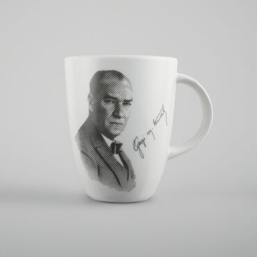 Elit Atatürk Desenli Mug Bardak - GÜRAL PORSELEN